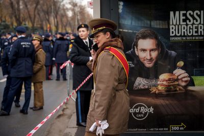 In Romania, tens of thousands attend a military parade to mark Great Union Day