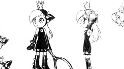 After 19 years, Waluigi's creator reveals his unused designs for the evil Wapeach in Mario Tennis