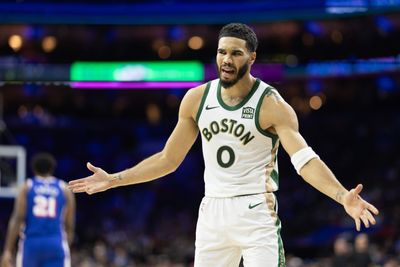 Jayson Tatum voices frustration after getting ejected from Friday’s game against the Sixers