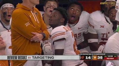Texas Players Flabbergasted by Derek Williams Jr.’s Targeting Ejection