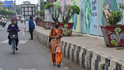 Footpaths with excess height in Vijayawada keep elderly away