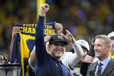 Jim Harbaugh and Big Ten commissioner Tony Petitti avoided each other post-game, and fans had jokes