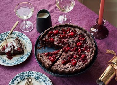 Benjamina Ebuehi’s Christmassy spiced cranberry and chocolate tart – recipe