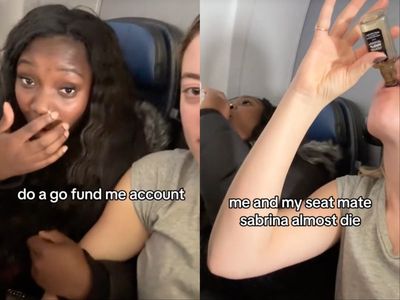 Strangers share hysterical video of their instant bond during severe flight turbulence
