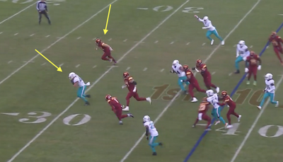 Sam Howell’s atrocious pick-6 vs. Dolphins shows why his NFL-leading passing yards are so empty