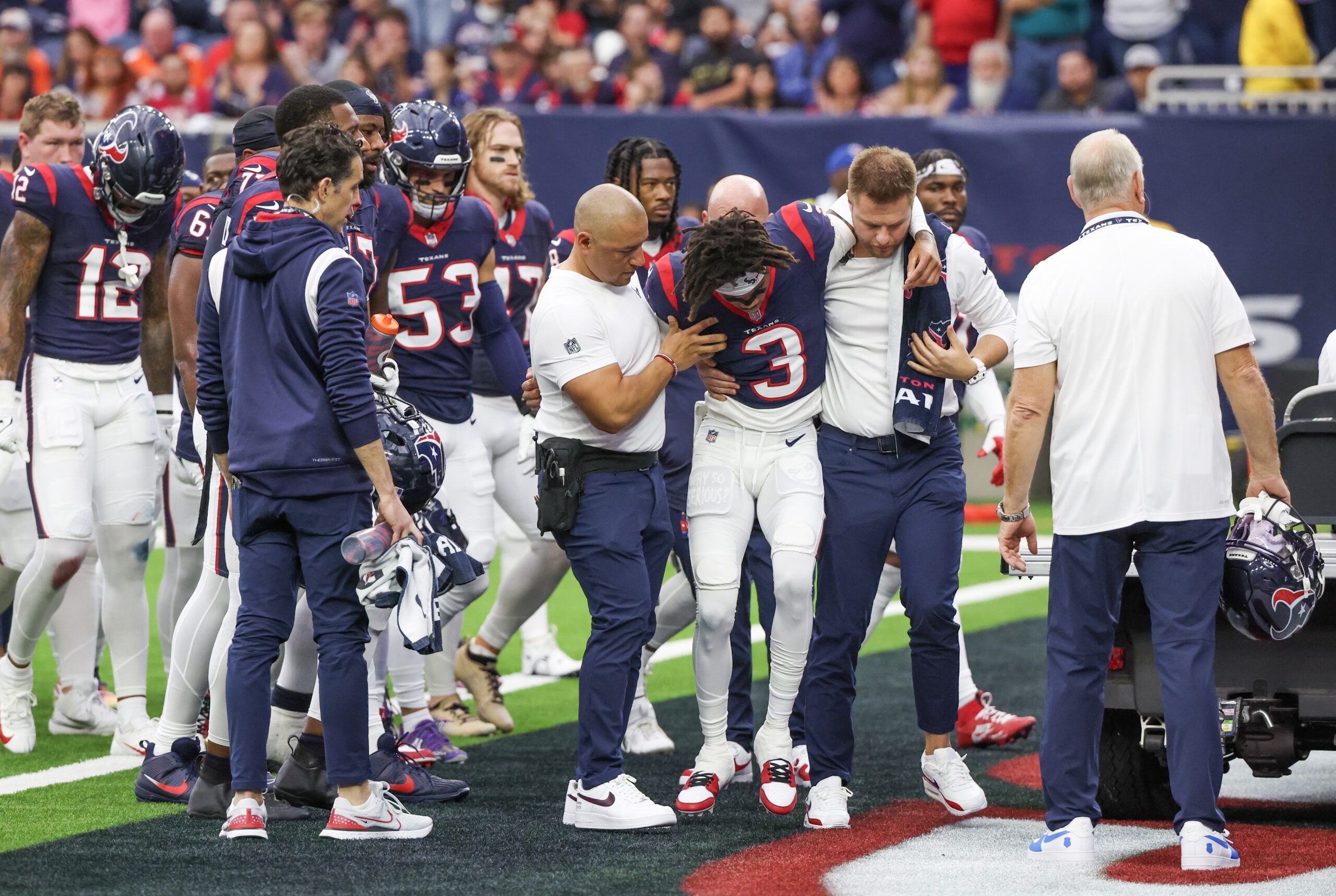 Texans WR Tank Dell Ruled Out With Ankle Injury