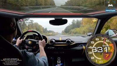 Listen In Delight As This Ferrari 812 Superfast Reaches 206 MPH On The Autobahn