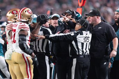 National reaction to 49ers Dre Greenlaw getting ejected for shoving Eagles’ Dom DiSandro