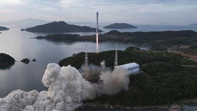 South Korea tests solid-fuel rocket amid space race with North Korea