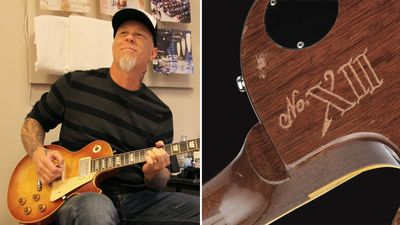 “It’s called Roman because of the Roman numerals I etched into the back”: James Hetfield owns five ’59 Gibson Les Paul Standard ’Bursts – and he’s carved a massive ‘12’ into one of them