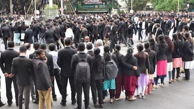 Lawyers hold protest in Mysuru over Chikkamagaluru case