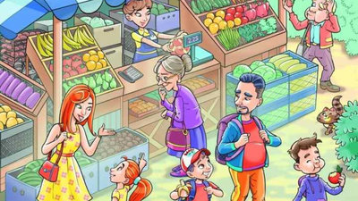 Optical Illusion: Only 1% people can spot the raccoon in this farmers' market