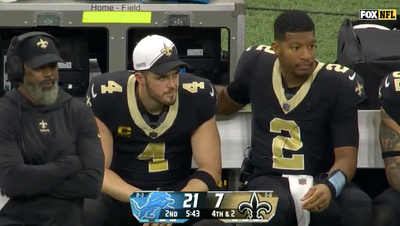 NFL Fans Couldn’t Stop Laughing at Jameis Winston’s Sweet Sideline Moment With Derek Carr