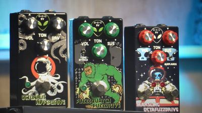 Achieve out-of-this-world tones with Interstellar Audio Machine’s Octonaut Hyperdrive, Fuzzsquatch Fuzzdrive and Marsling Octafuzzdrive effect pedals