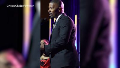Jamie Foxx fights back tears in first public appearance since April brush with death
