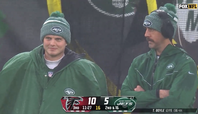 Zach Wilson and Aaron Rodgers Chatting on Sidelines During Jets’ Ugly Week 13 Loss Led to Lots of Jokes
