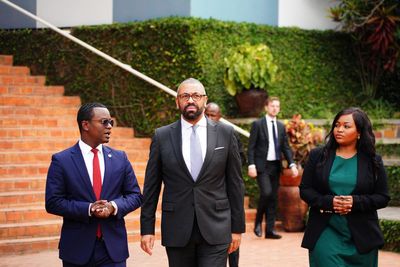 Watch as James Cleverly speaks after arriving in Rwanda to sign new asylum treaty