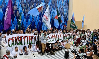 ‘No climate justice without peace’: Gaza becomes flashpoint for climate activists