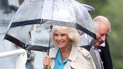 Queen Camilla's clear umbrella is subtly chic and perfect for rainy winters - and you can buy one just like it for £12.99