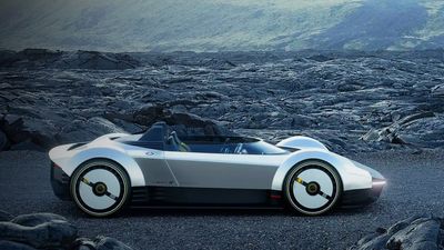 This beautiful, futuristic sports car has an unusual origin