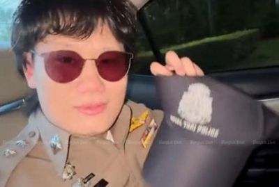 Tourist wears Thai police uniform in video
