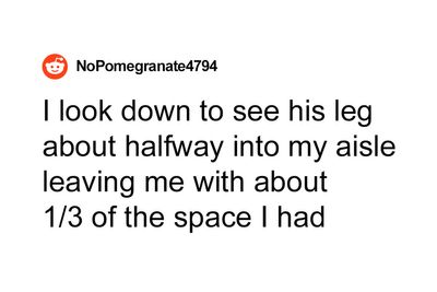 Man Thinks He Can Get Away With Stealing Woman’s Legroom On Flight, Regrets It