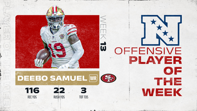 49ers WR Deebo Samuel wins NFC Offensive Player of the Week