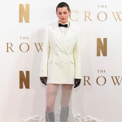 Emma Corrin's Pantless Tuxedo Was a Love Letter to Princess Diana