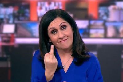 BBC presenter 'sorry' after giving viewers middle finger in news broadcast