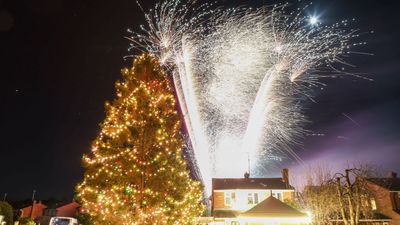 Couple’s 50ft Christmas Tree Becomes Village Landmark