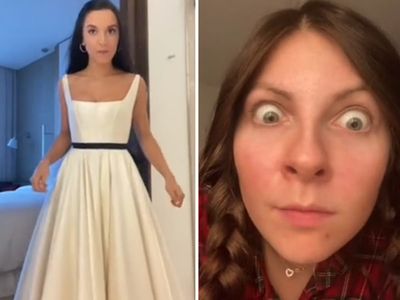 Woman wears white dress to her sister's wedding