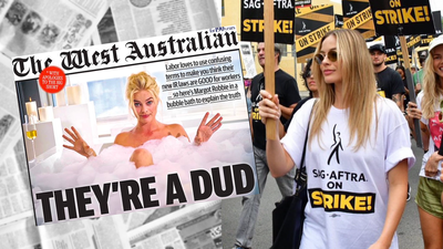 This Margot Robbie Front Page On The West Australian Is Causing Controversy For Guess Fkn Why