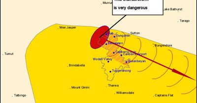 Severe thunderstorm warning issued for Canberra