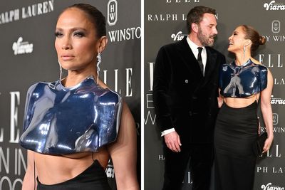 “Thank You For Choosing Me”: Jennifer Lopez Stuns In Cropped Breastplate At Elle Icon Award