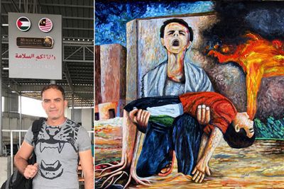 Gaza artist going to Ireland ends up trapped in Rafah by Israeli bombs