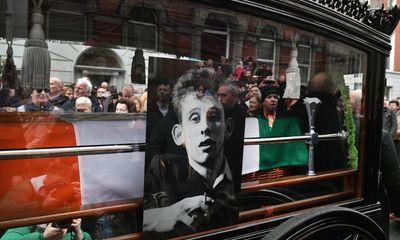 ‘He embodied who we are, warts and all’: Dublin mourners bid farewell to Shane MacGowan