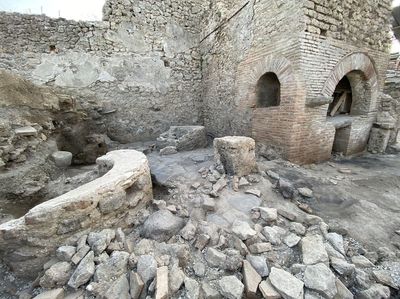 Archeologists unearth ancient bakery ‘prison’ in Pompeii