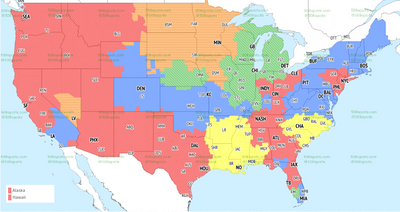 TV Broadcast map for Week 14 slate of NFL games