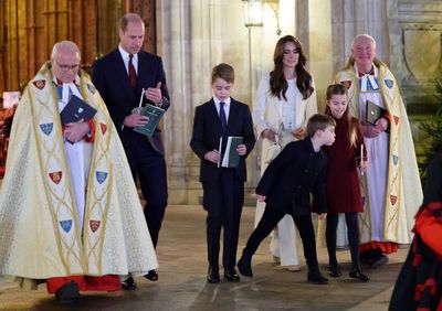 Prince Louis pulls cheeky stunt as royals attend Christmas Carol service