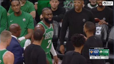 Jaylen Brown Ejected From Celtics-Knicks After Chirping Refs on Court, Bench