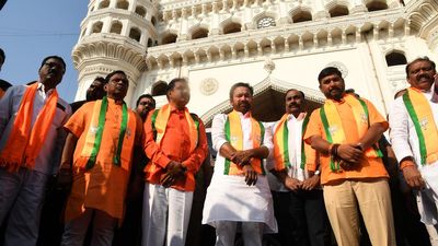 BJP makes infuses ‘communal tone’ into the oath-taking ceremony in Telangana