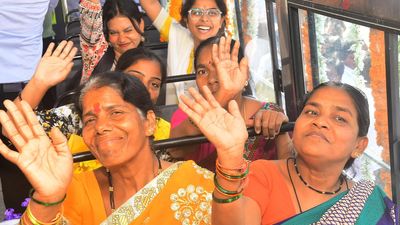 Women lap up free bus ride in Telangana