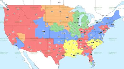 NFL Week 14 TV broadcast maps