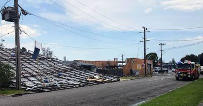 Roofs ripped off, powerlines down after winds tear through town