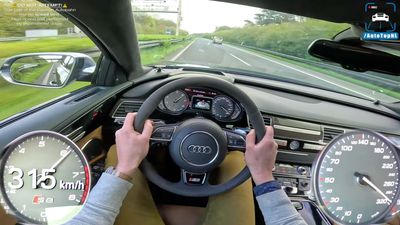 Watch This Audi S8 Plus Blow By Its Top Speed On The Autobahn