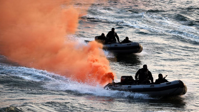 Indian Navy op demo: RK Beach in Vizag turns war-zone