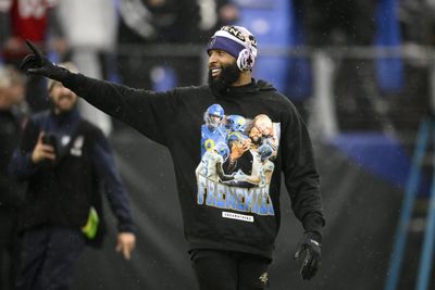 Look: Odell Beckham Jr. rocks Rams-themed ‘Frenemies’ hoodie before kickoff