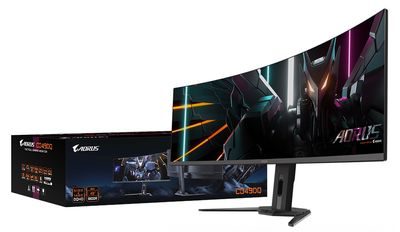 AI comes to massive gaming monitor to solve burn-in problems - Aorus CO49DQ 49-inch super ultrawide QD-OLED gaming screen