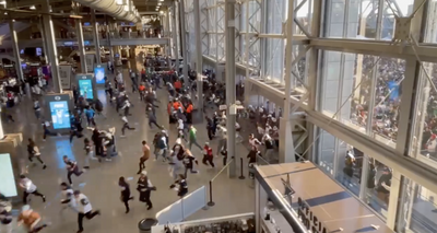 Wild video showed fans stampeding into the stadium hours before the Eagles-Cowboys game