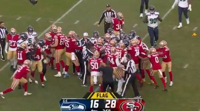 Seahawks’ DK Metcalf Ejected After Starting Scuffle During Bizarre INT Return by 49ers